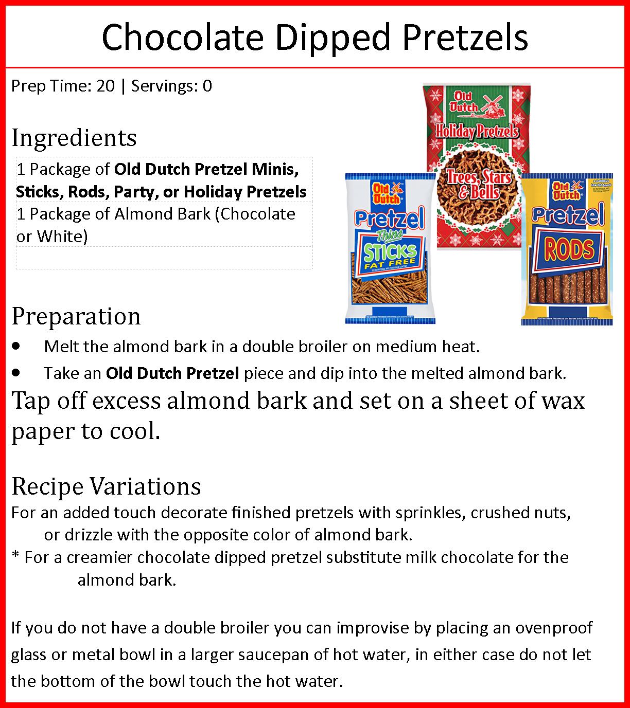 Chocalte Dipped Pretzels